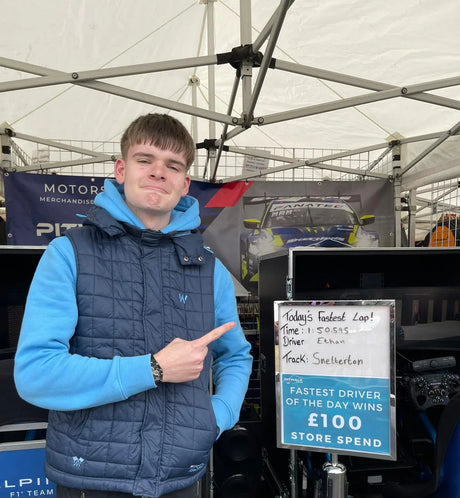 Pitwalk Fastest lap driving simulator challenge at BTCC Snetterton Circuit 27th May 2024