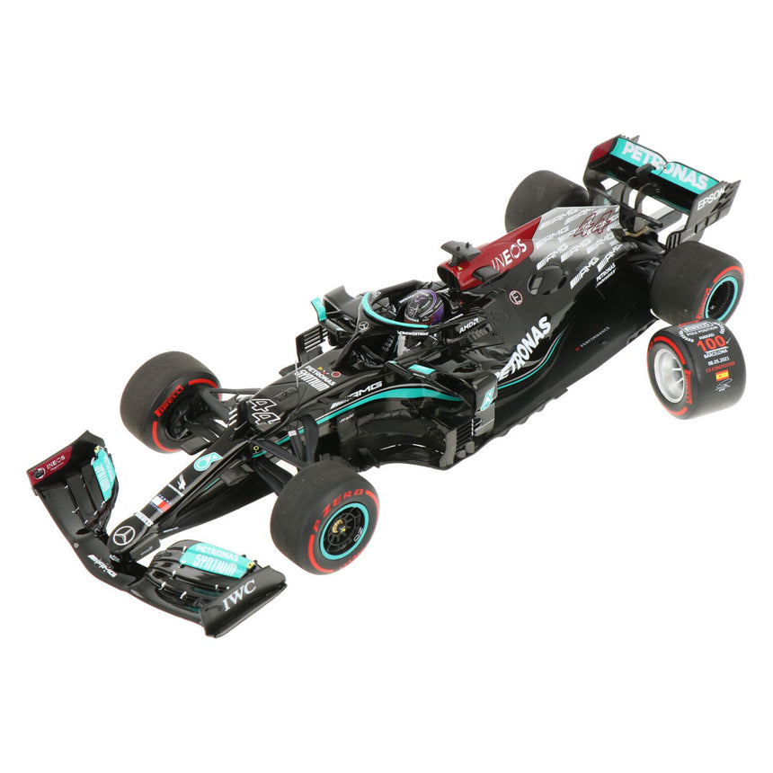 Minichamps 1:18 Mercedes AMG Petronas Lewis Hamilton Spanish GP 2021 100th Pole Position Model
