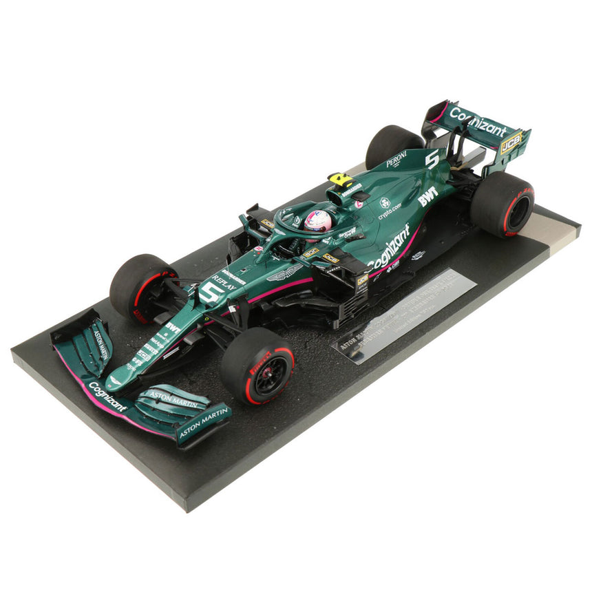 Minichamps 1:18 Aston Martin AMR21 Sebastian Vettel Azerbaijan GP 2021 Model Car