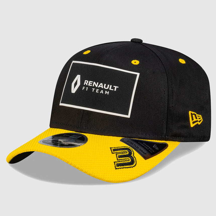 Renault F1 Team Black/Yellow #3 Daniel Ricciardo Snap Back Baseball Cap