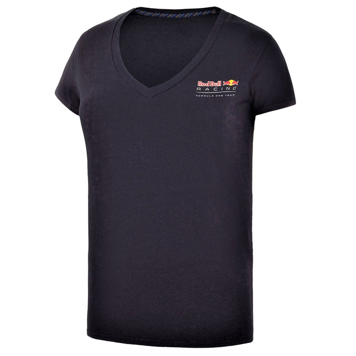 Red Bull Racing F1 Ladies Classic Navy Blue V Neck Tee Shirt