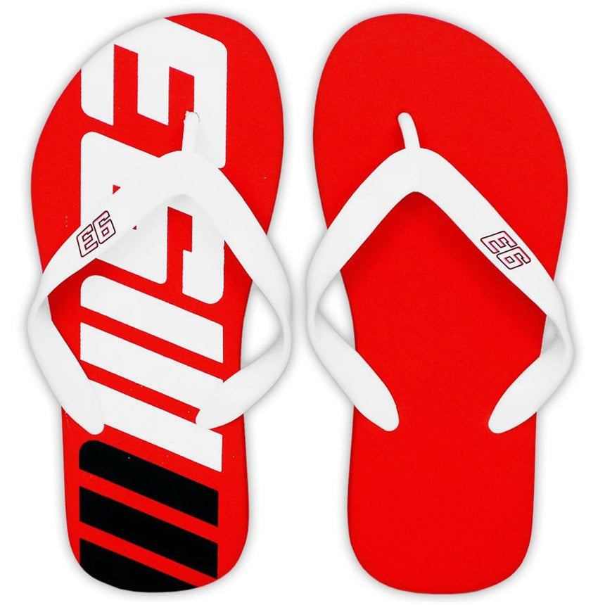 Marc Márquez #93 Moto GP Official Red Flip Flops - Size UK 7/8