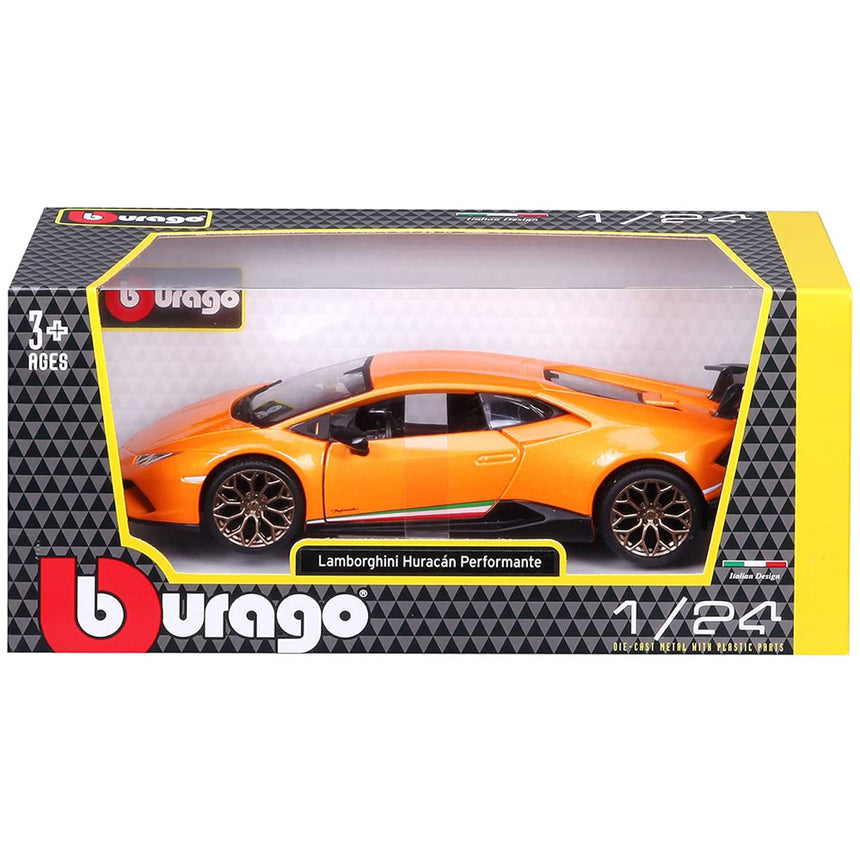 Bburago 1:24 Lamborghini Huracan Performante | Orange Model Car