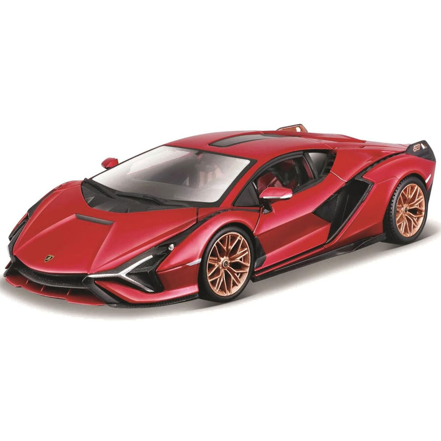 Bburago 1:24 Lamborghini Sian FKP 37 | Red Model Car
