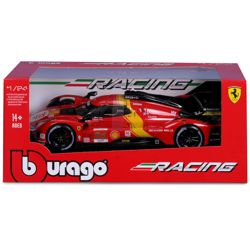Bburago 1:24 Ferrari 499P Hypercar #51 Die Cast Model Car