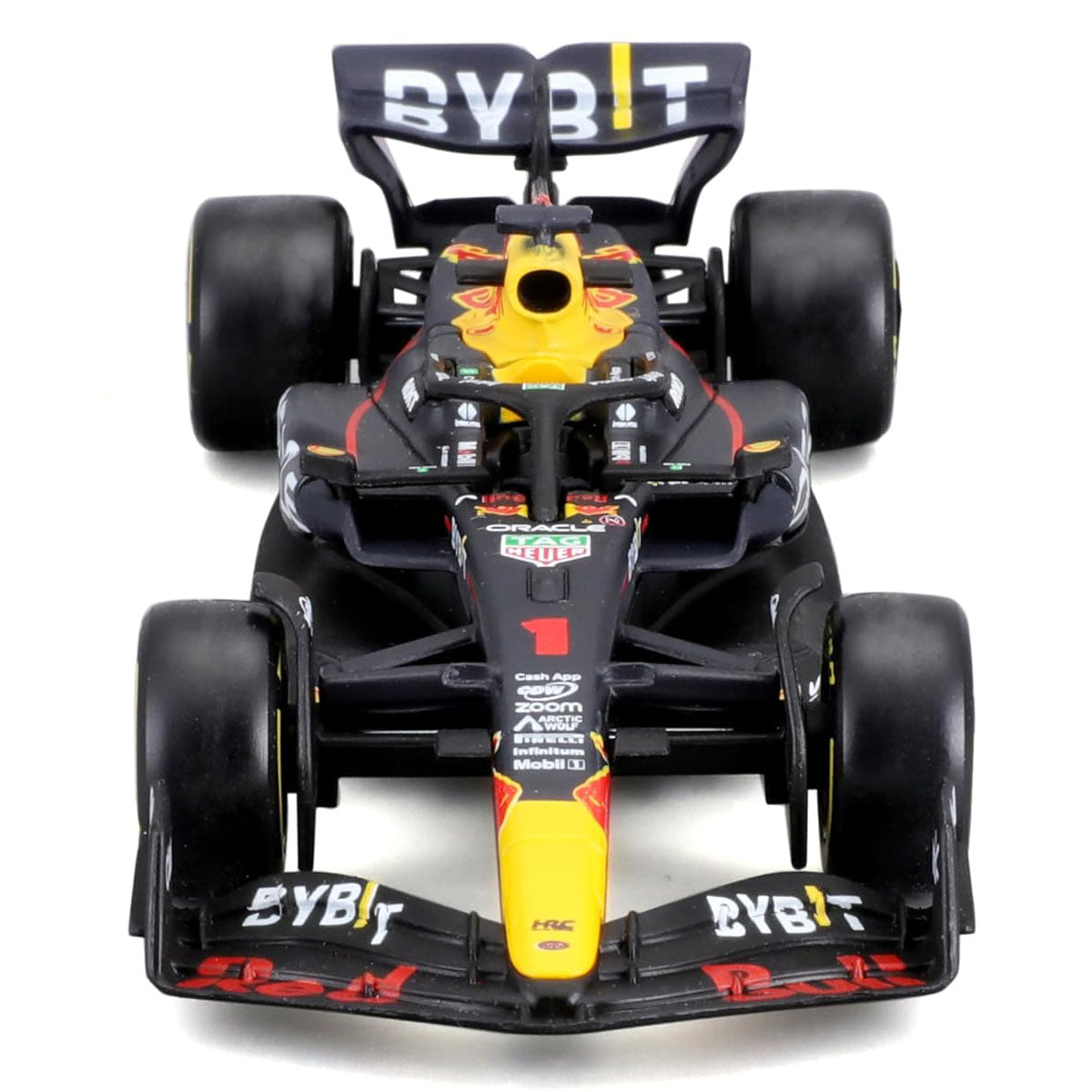 Bburago 1:43 Scale Die‑Cast Red Bull RB19 2023 F1 Car #1 Max Verstappen - Window Box