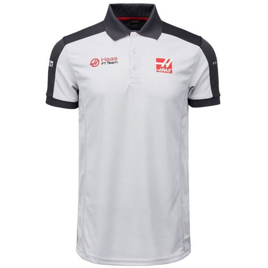 Haas F1 Team Grey Polo T-Shirt
