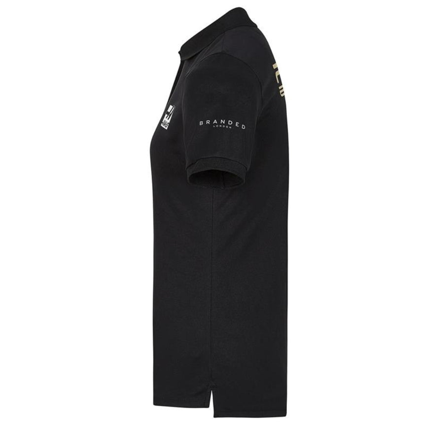 Haas F1 Team Ladies Black Replica Drivers Polo Tee Shirt