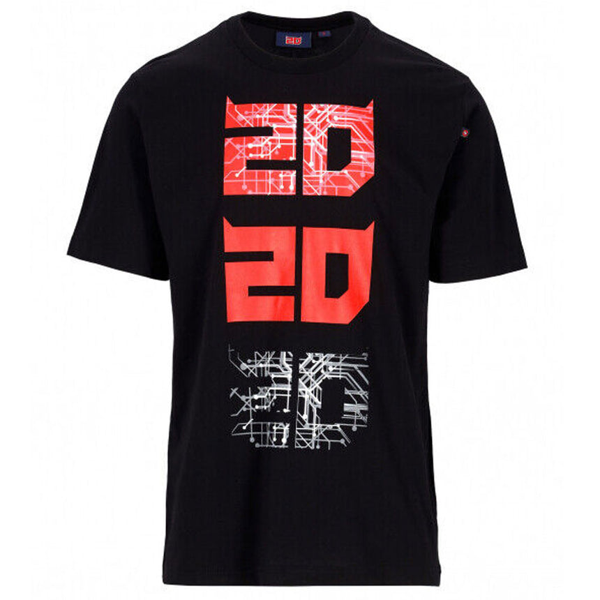 Fabio Quartararo Moto GP #20 Black Large 20/20/20 Front Print Tee Shirt