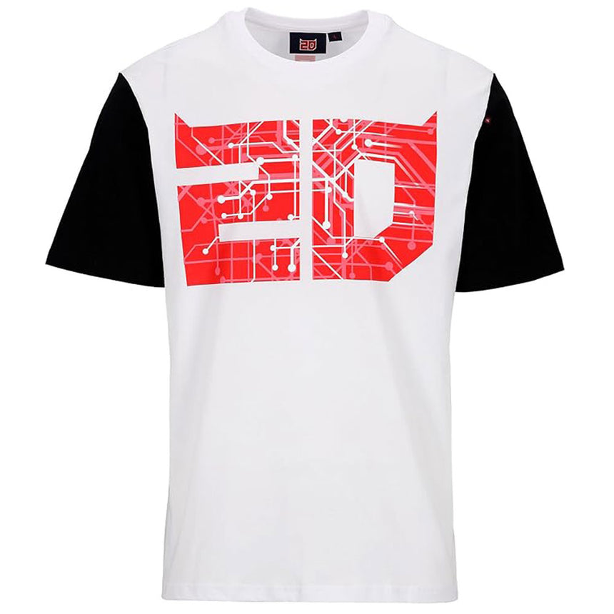 Fabio Quartararo Moto GP #20 White Cyber 20 Front & Back Print Tee Shirt