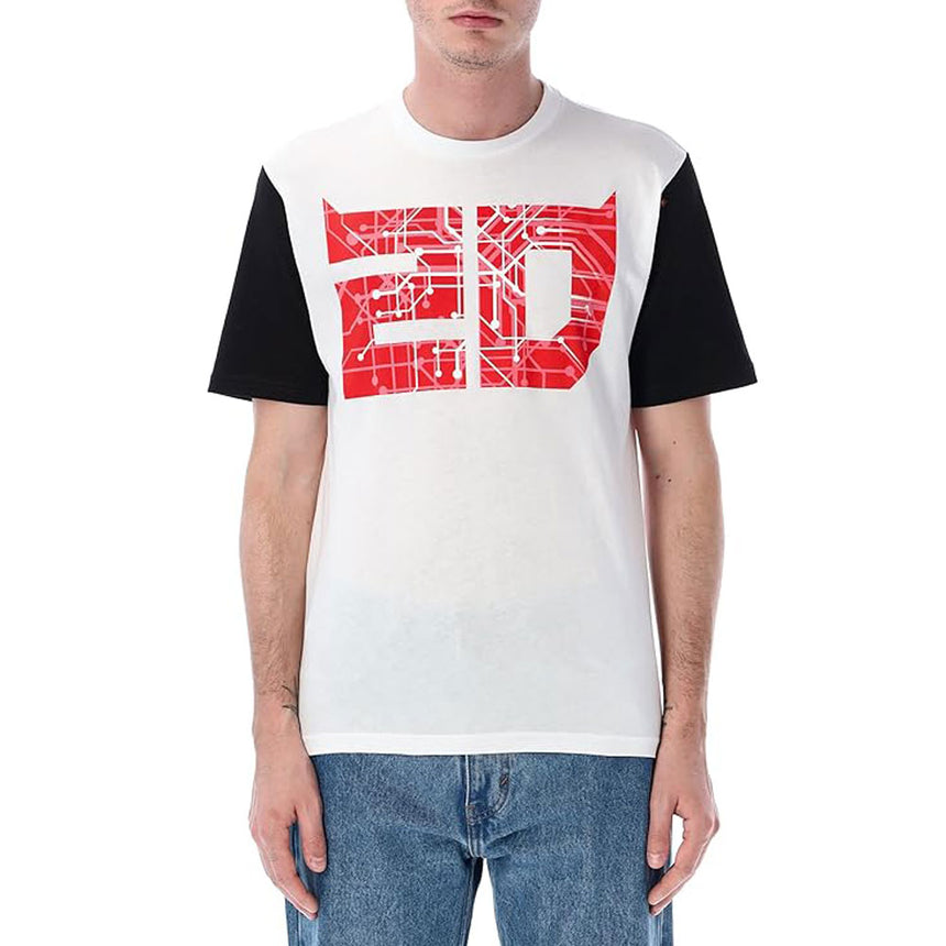 Fabio Quartararo Moto GP #20 White Cyber 20 Front & Back Print Tee Shirt