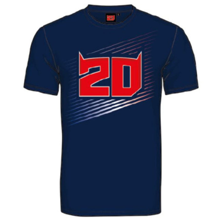 Fabio Quartararo Moto GP #20 Blue Large Front 20 Print Tee Shirt
