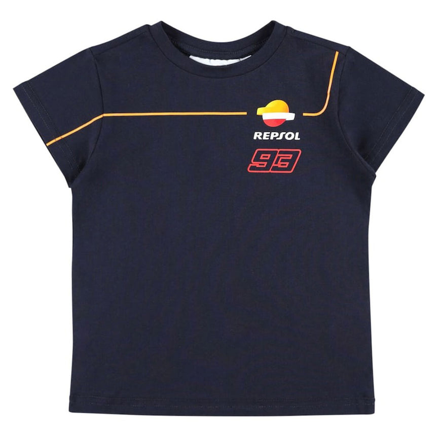 Repsol Racing Moto GP Kids Marc Marquez #93 Small Print Blue Dual Tee Shirt