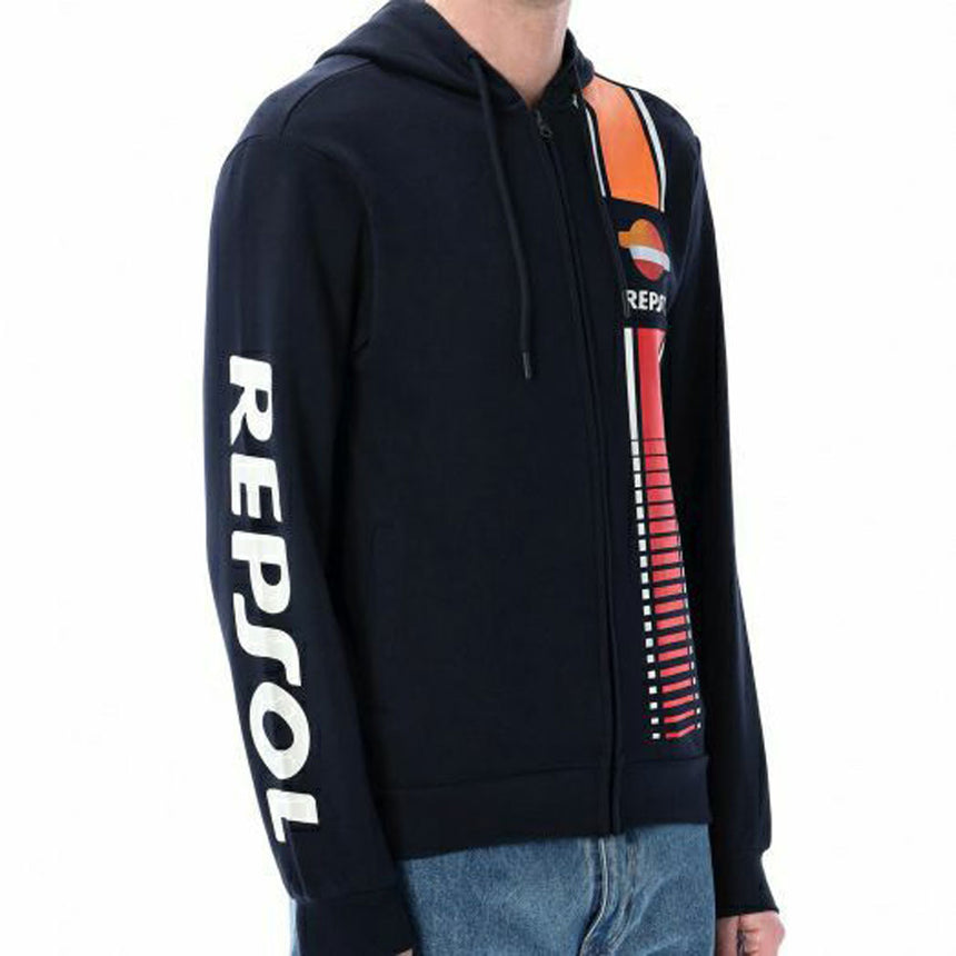Repsol Racing Navy Side Stripe Print Hoodie