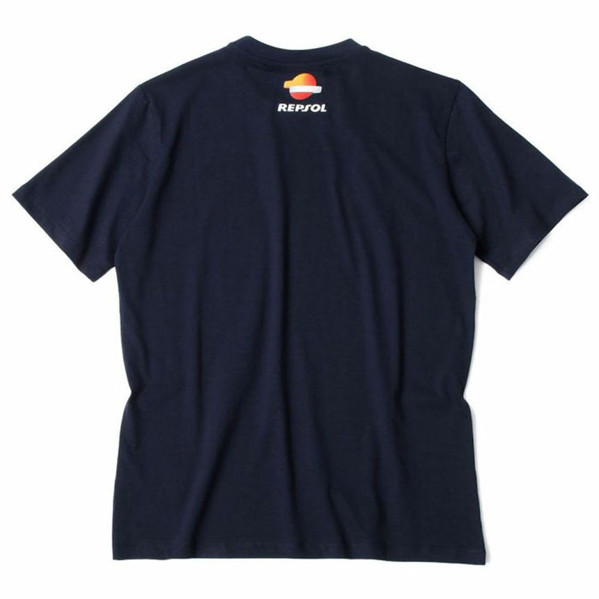 Repsol Racing Navy Large Vertical Print Tee Shirt