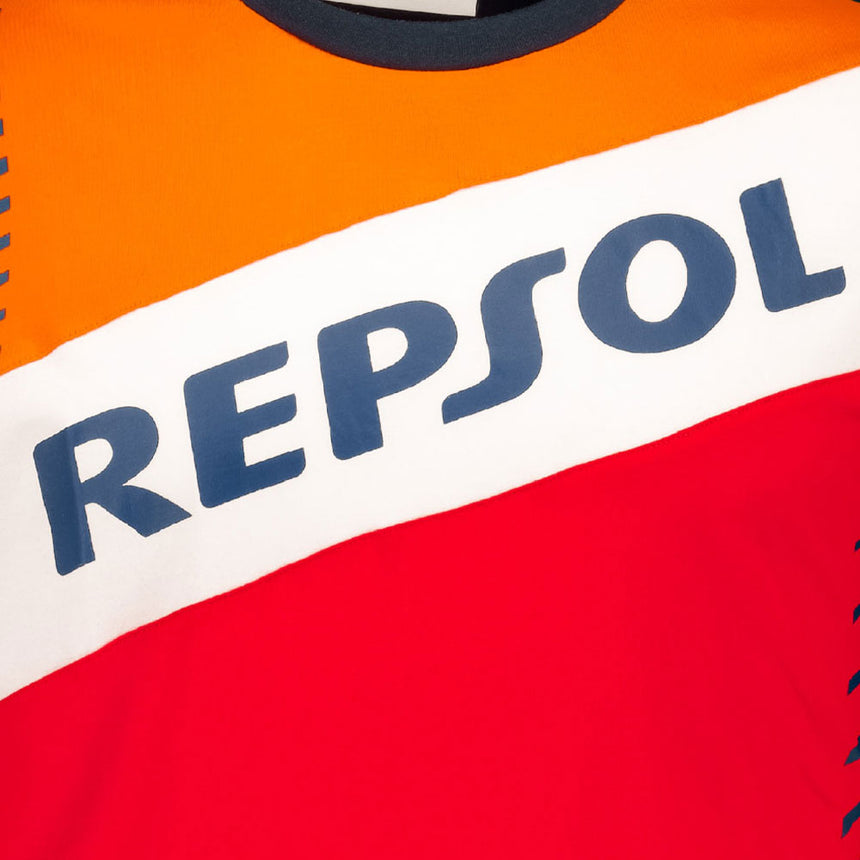 Repsol Racing Original On White Insert Multicolour Front Print Tee Shirt