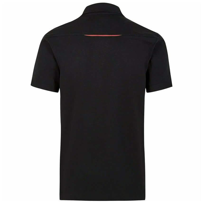 Porsche Motorsport Black Fan Wear Travel Polo Tee Shirt