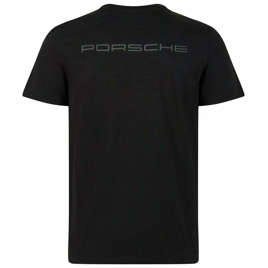 Porsche Motorsport Black Front Logo Fanwear Tee Shirt