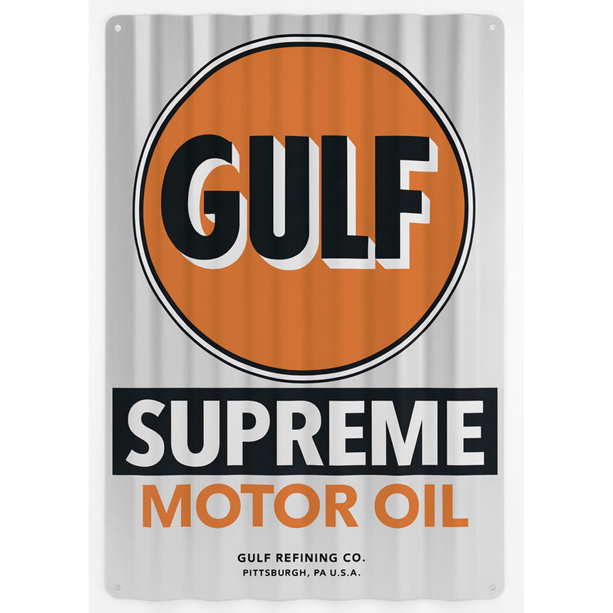 Gulf Supreme Motor Oil 46cm x 29.5cm Metal Sign