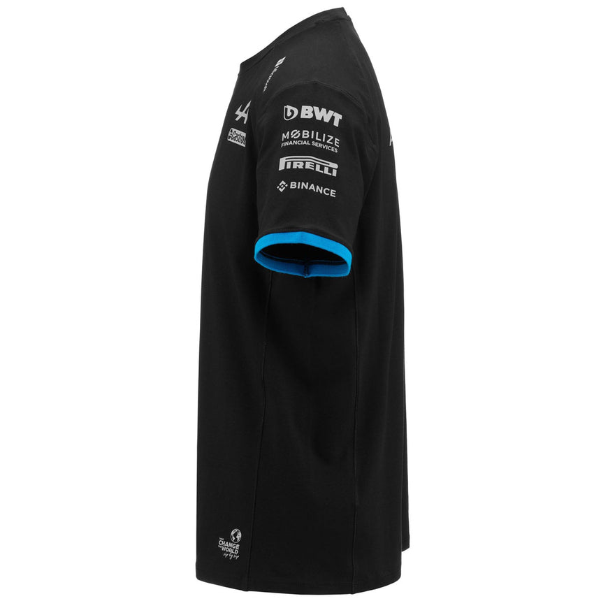 Alpine F1 Team Official Kappa T-Shirt | Black