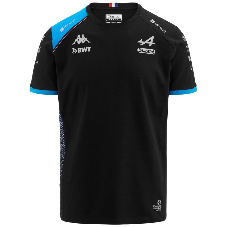 Alpine F1 Team Official Kappa T-Shirt | Black