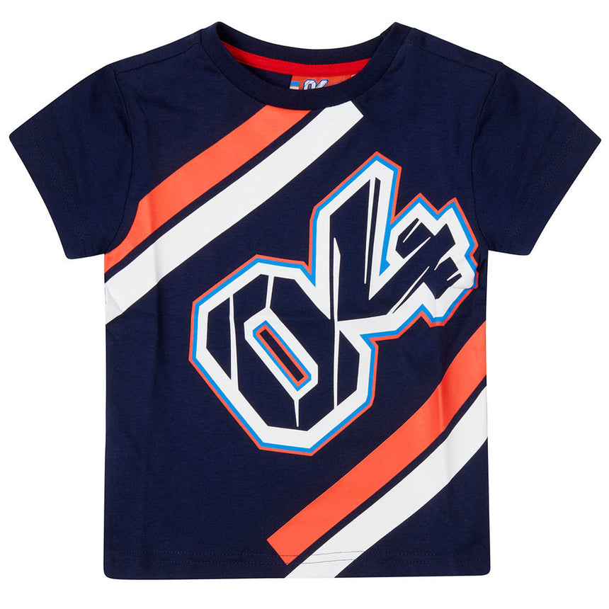 Andrea Dovizioso Kids Navy Large 04 Print Logo Tee Shirt