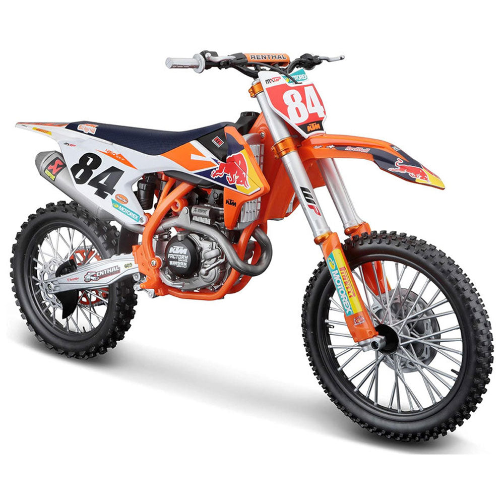Maisto 1:6 KTM 450 SX-F Factory Edition 2018 Jeffrey Herlings Diecast Model Bike