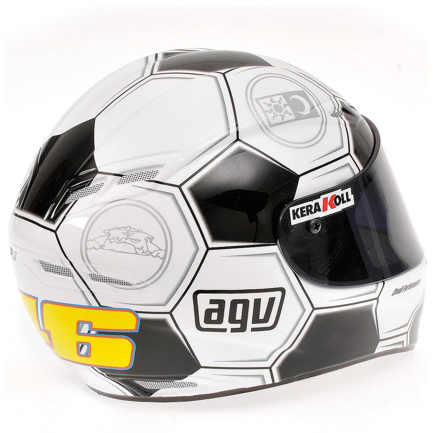 Minichamps 1:2 Scale 2008 Barcelona Moto GP Valentino Rossi VR46 AVG Mini Helmet