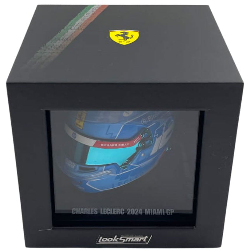 Looksmart 1:5 Scale 2024 Miami GP Charles Leclerc Mini Helmet