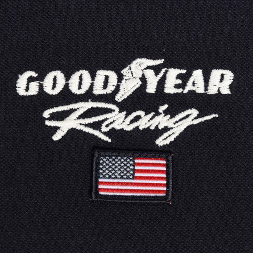 Goodyear Racing Blue Retro Serring Polo Tee Shirt
