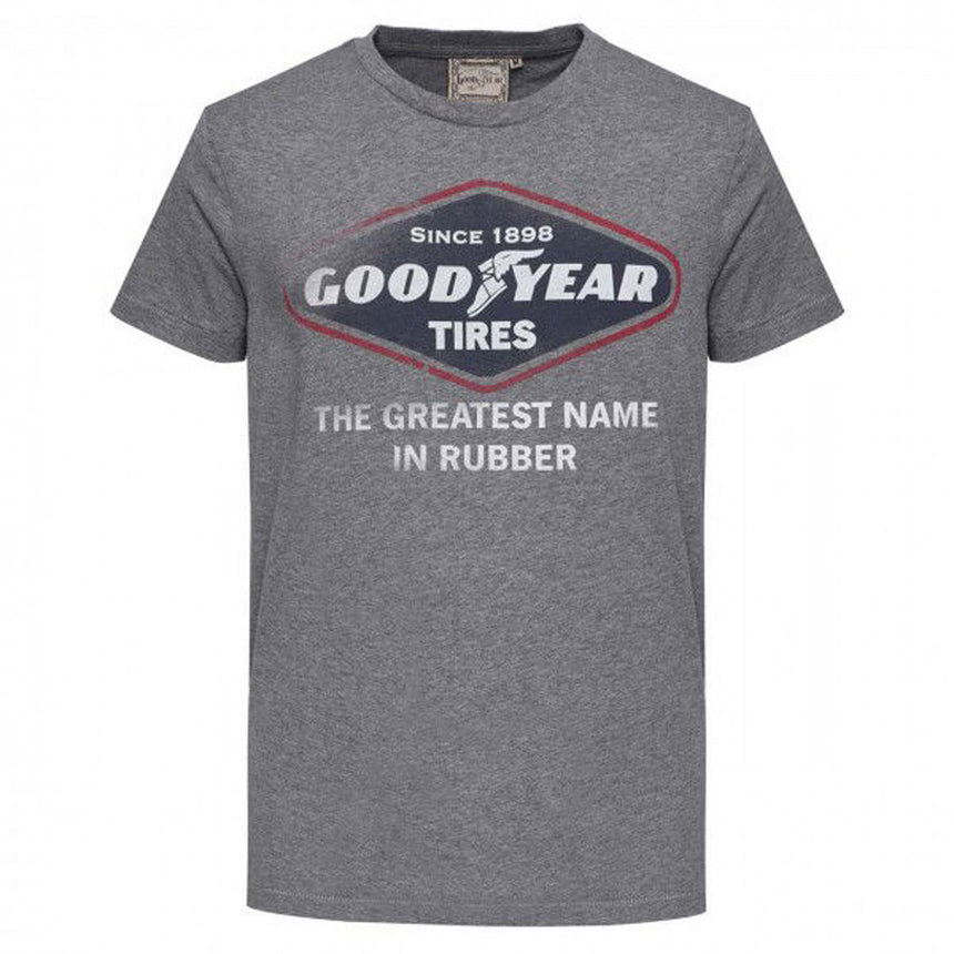Goodyear Tyres Grey Los Altos Large Front Print Tee Shirt