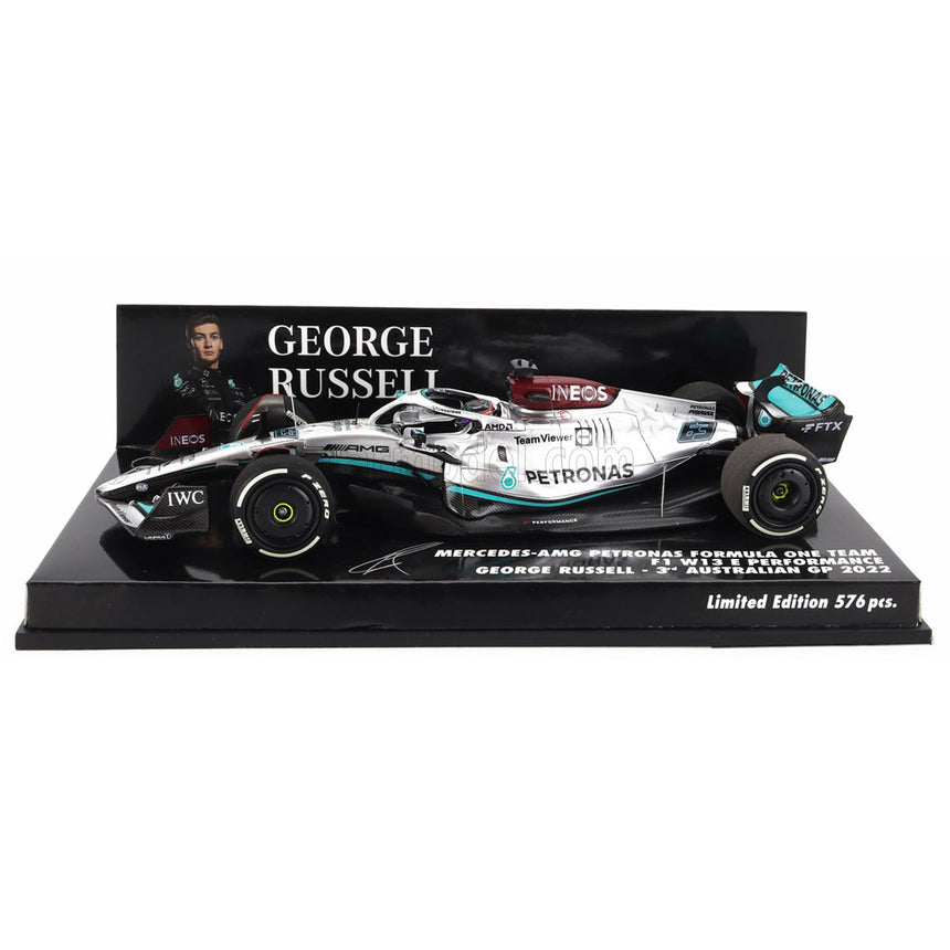 Minichamps 1:43 Mercedes AMG 3rd Australian 2022 GP George Russell #63 Model Car