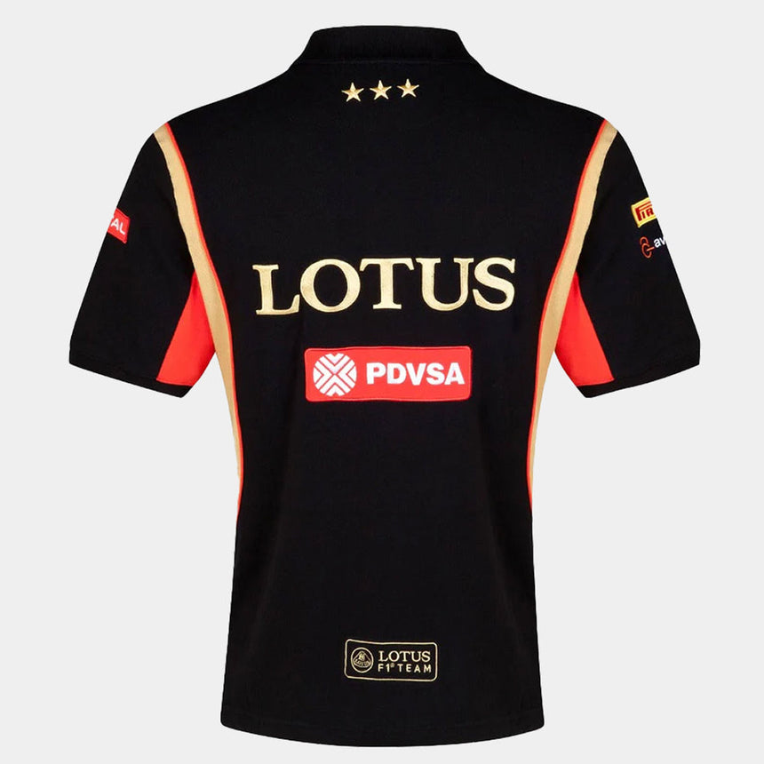 Lotus F1Team Womens Black/Gold Poloshirt