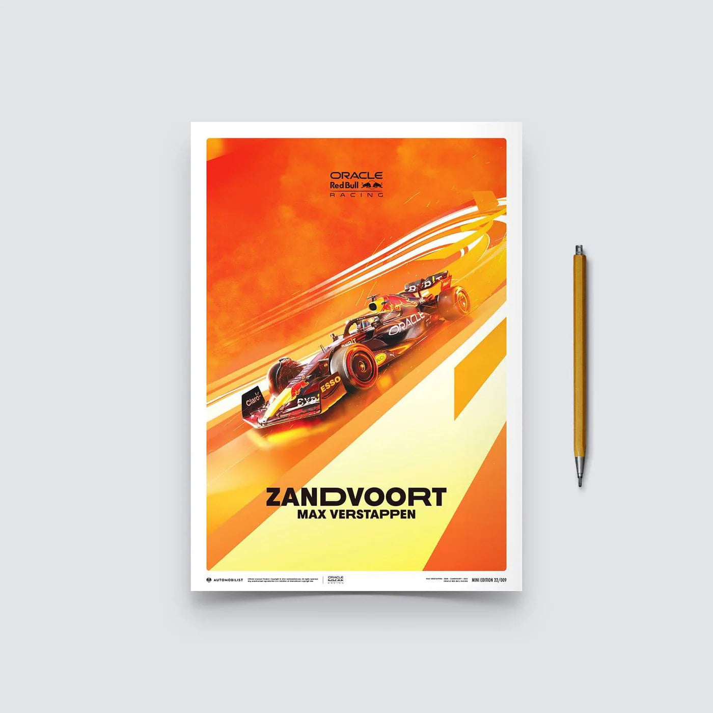 Automobilist Red Bull Racing F1 Max Verstappen 2022 Dutch Grand Prix Print Poster