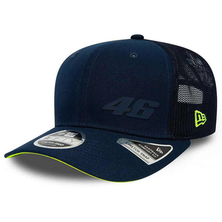 Valentino Rossi VR46 Moto GP New Era Blue Repreve Trucker Cap