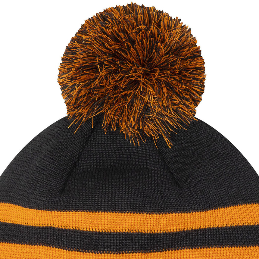McLaren Bobble Hat Black With Orange Stripe