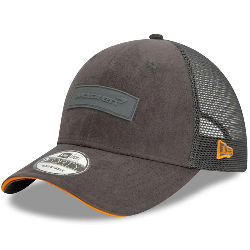 McLaren Grey Suede Look McLaren Logo Cap