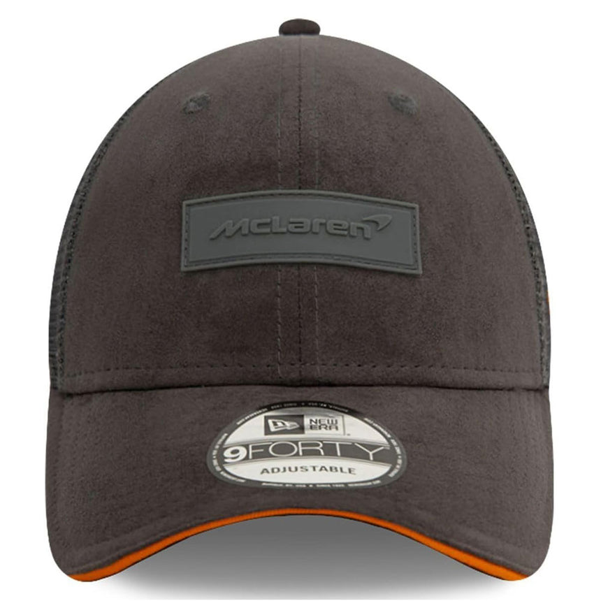 McLaren Grey Suede Look McLaren Logo Cap