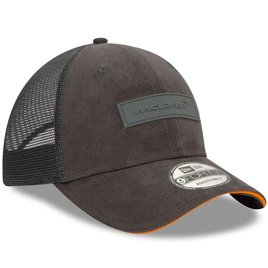 McLaren Grey Suede Look McLaren Logo Cap