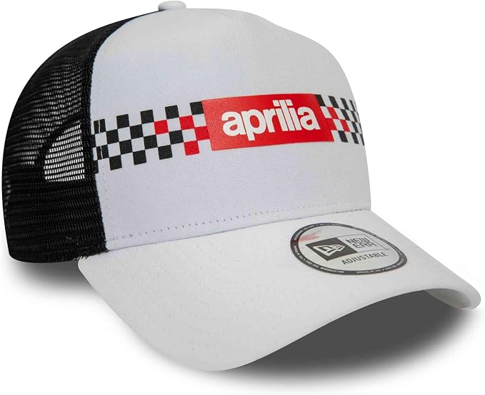 New Era Aprilla Checker Print White Official Trucker Baseball Cap