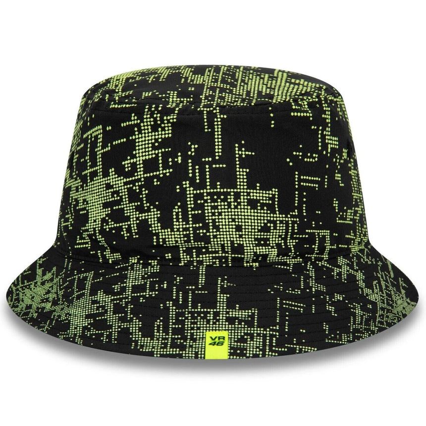 Valentino Rossi VR46 New Era Glitch Black/Neon Official Bucket Hat