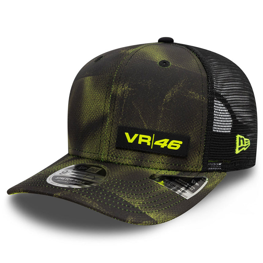 Valentino Rossi VR46 Moto GP New Era Halftone All Over Print Trucker Cap