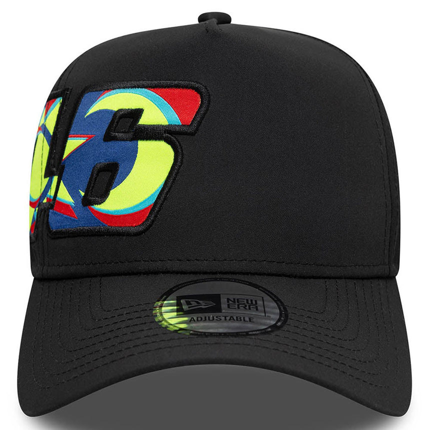 Valentino Rossi VR46 Moto GP New Era Black Moon Sun Eframe Trucker Cap