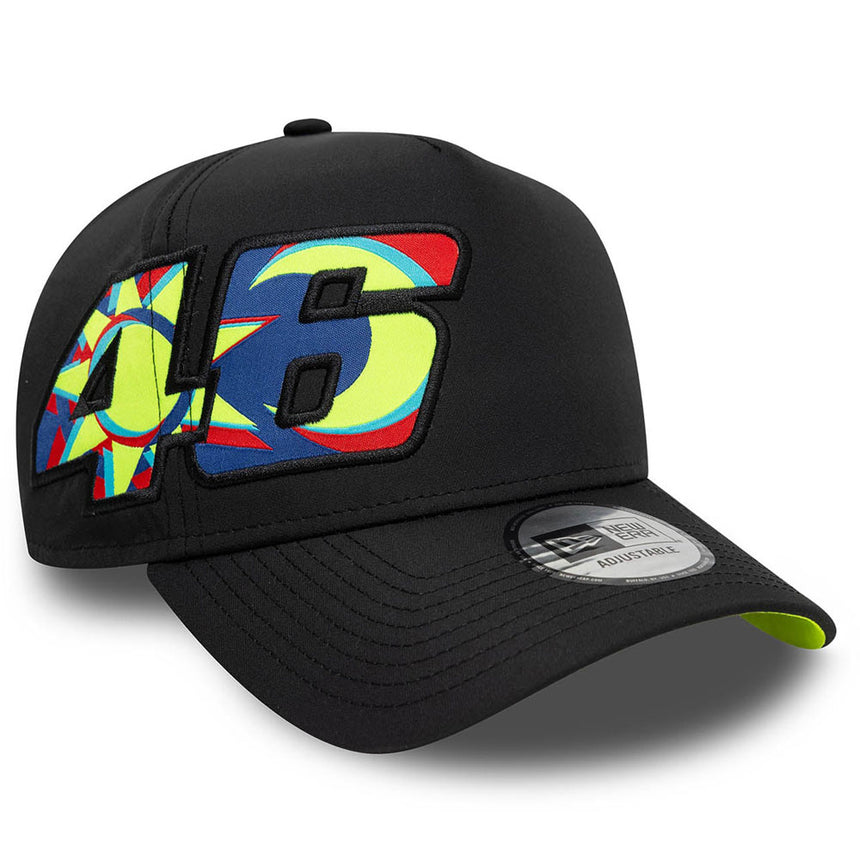Valentino Rossi VR46 Moto GP New Era Black Moon Sun Eframe Trucker Cap