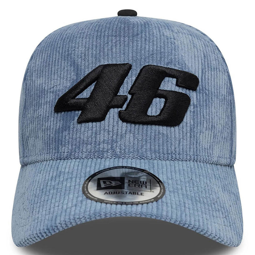 Valentino Rossi VR46 Moto GP New Era Blue Pattern Cord Eframe Baseball Cap