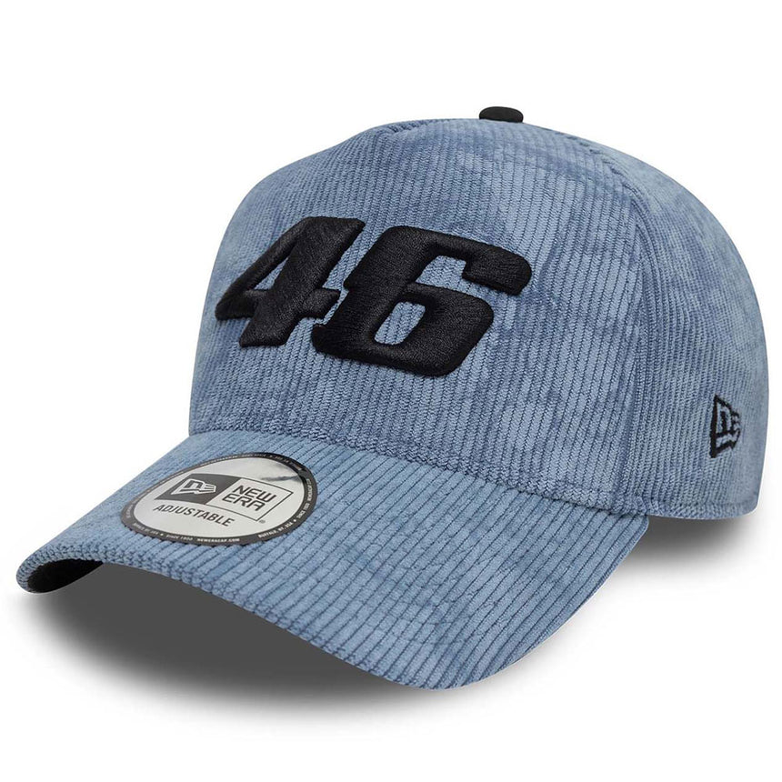 Valentino Rossi VR46 Moto GP New Era Blue Pattern Cord Eframe Baseball Cap