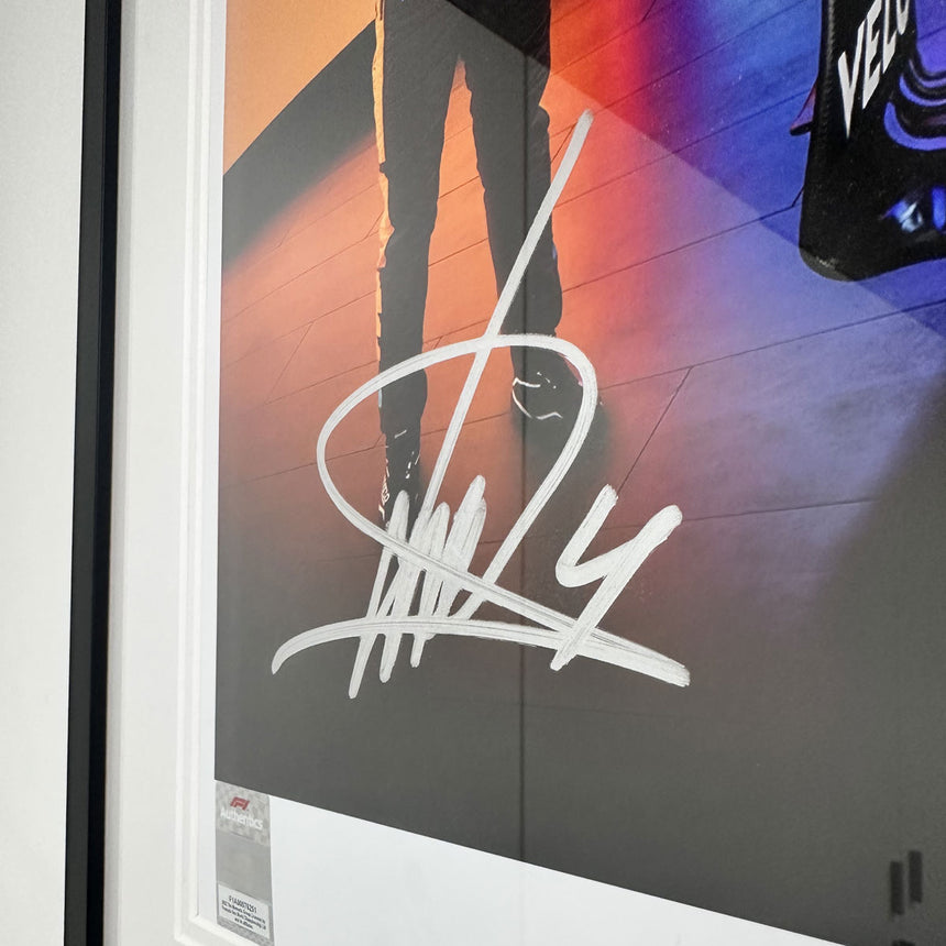 Lando Norris & Oscar Piastri McLaren MCL60 2023 No 4/60 Duel Signed 2023 Print in Display Frame
