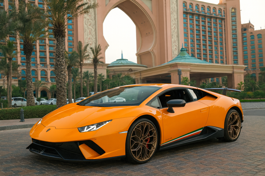 Bburago 1:24 Lamborghini Huracan Performante | Orange Model Car