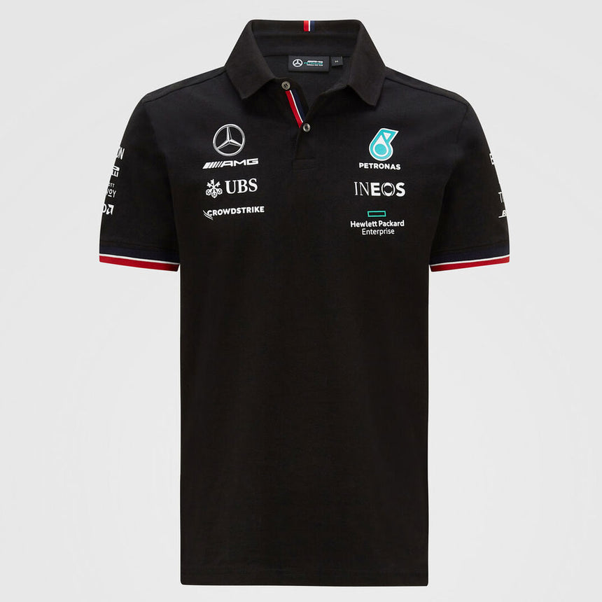 Mercedes AMG Petronas F1 Team Black 2023 Polo Tee Shirt