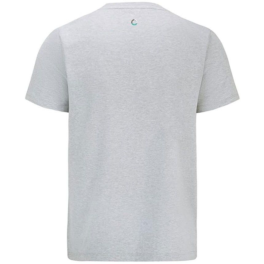 Mercedes AMG Petronas Official F1 Small Logo Marl Grey Tee Shirt